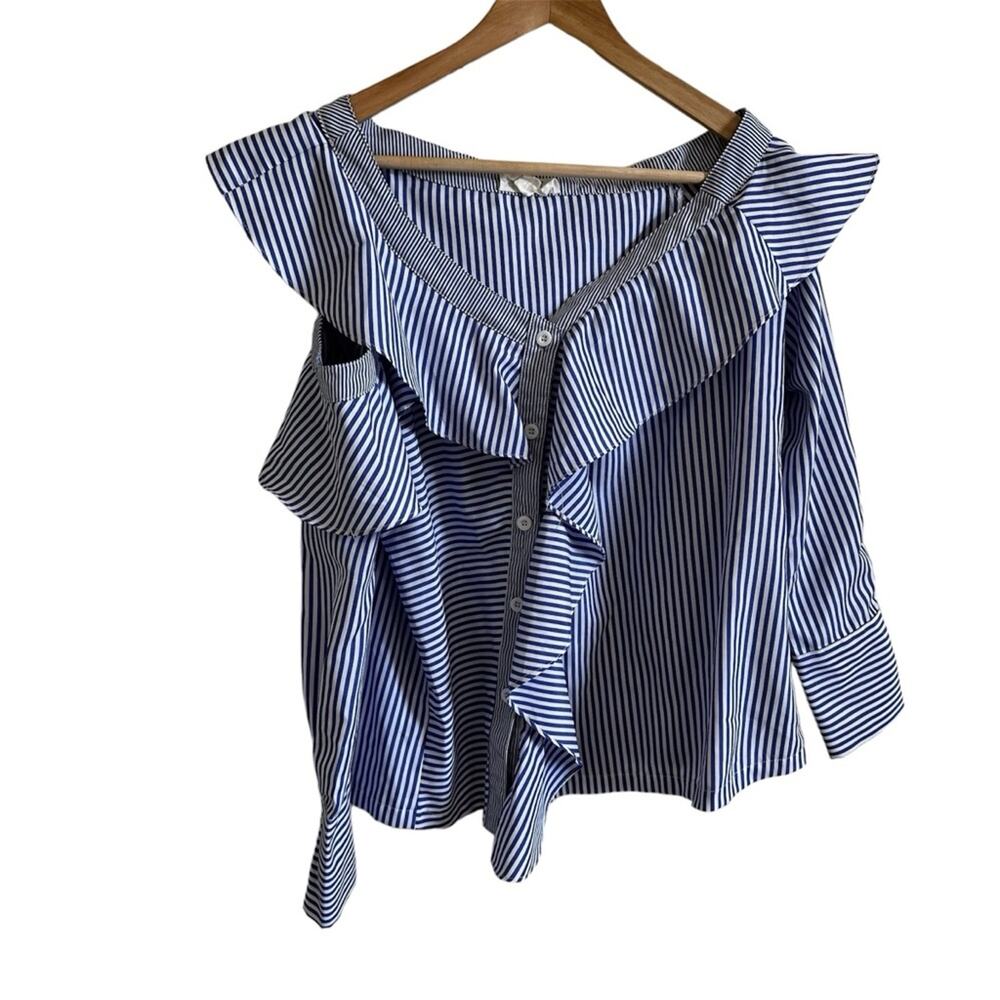 Lost & Wander women’s blouse small blue‎ white